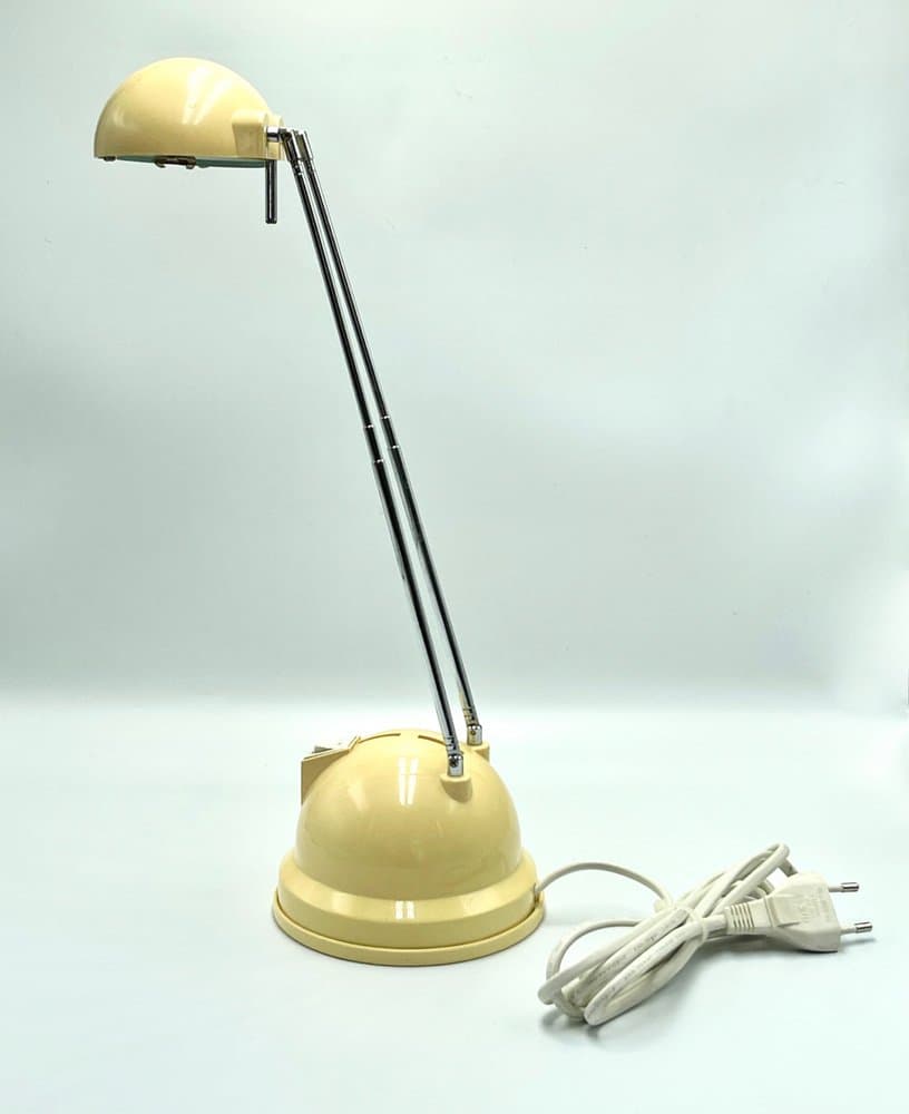 Table Lamp Telescope, ivory white plastic, Trio Leuchten, Germany, 1980s. - 156834