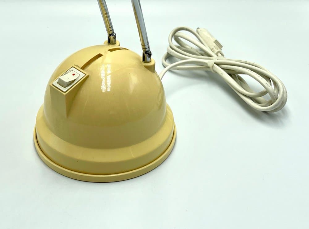 Table Lamp Telescope, ivory white plastic, Trio Leuchten, Germany, 1980s. - 156835