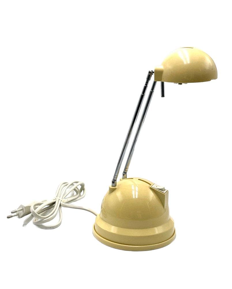 Table Lamp Telescope, ivory white plastic, Trio Leuchten, Germany, 1980s.