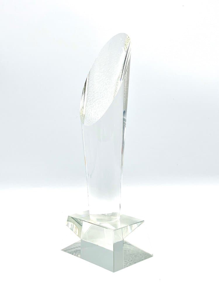 Obelisk, przezroczysty, kryształ, Czechy, lata 80. - 156839