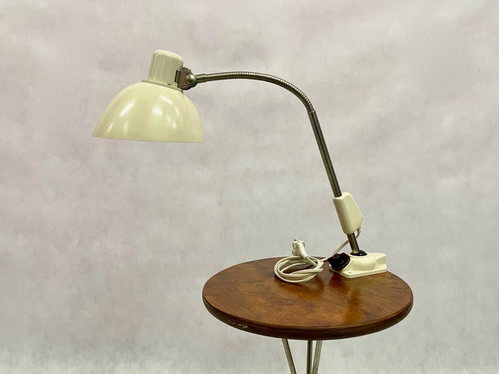 Industrial desk lamp, ivory, bakelite, metal, Germany, 1950s - 156895