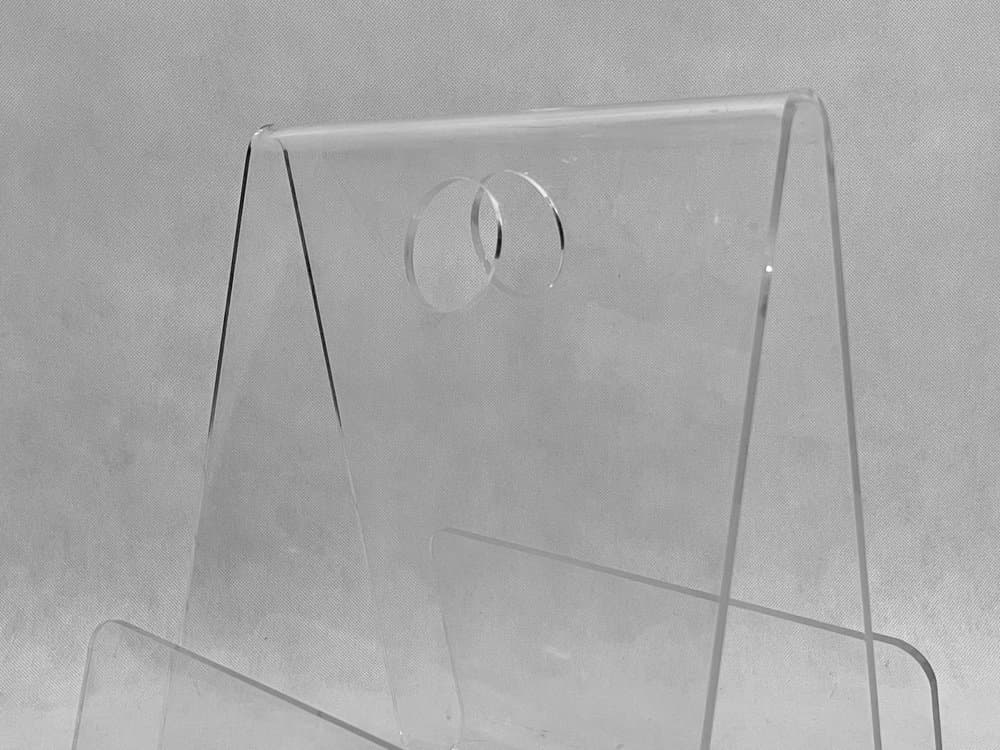 Stojak na czasopisma, transparentny, akryl, lata 70. - 156902