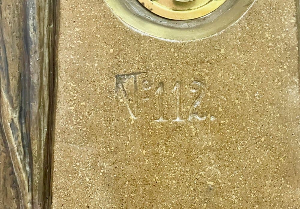 Table Clock No 112 Fontaine de Labour, brown, plaster, France, early 20th c. - 156913