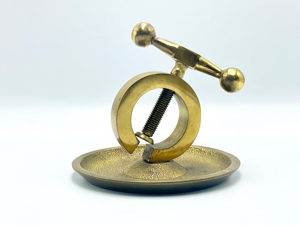 Dziadek do orzechów Art déco, mosiądz złoty, Polska, lata 40. - 156923