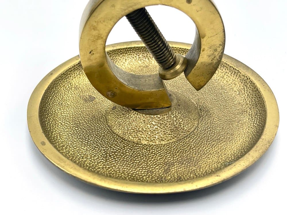 Dziadek do orzechów Art déco, mosiądz złoty, Polska, lata 40. - 156924