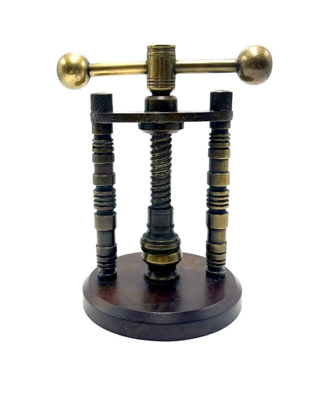 Dziadek do orzechów Art déco, mosiądz złoty, Polska, lata 30. - WYMIARY