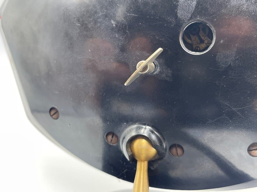 Zegar stołowy Space Age, czarny bakelit, Czechy, lata 50. - 156963