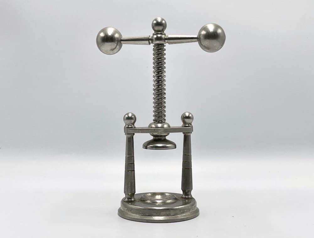 Dziadek do orzechów Art déco, mosiądz srebrny, Polska, lata 40. - 156979