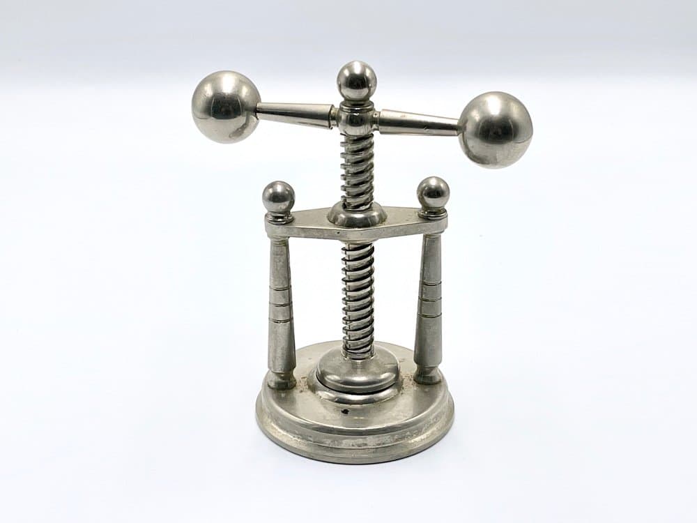 Dziadek do orzechów Art déco, mosiądz srebrny, Polska, lata 40. - 156982