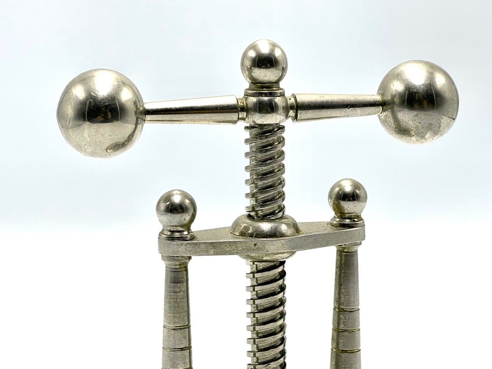 Dziadek do orzechów Art déco, mosiądz srebrny, Polska, lata 40. - 156984