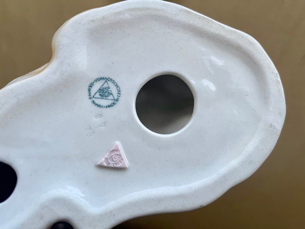 Figurka chart borzoj Art déco, brązowy, porcelana, Royal Dux Bohemia, Czechy, lata 60. - 157037