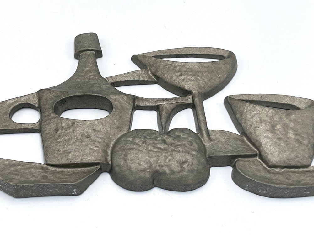 Relief ścienny, srebrny, aluminium, Czechosłowacja, lata 50. - 157220