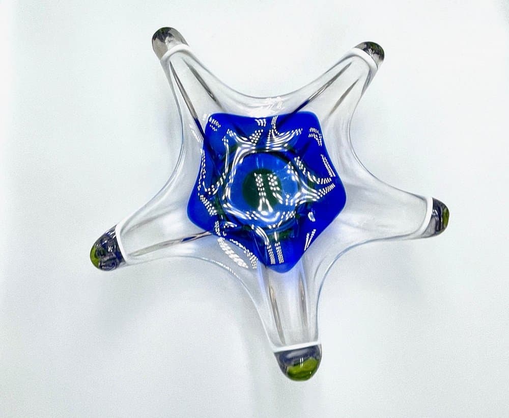 Art glass bowl, multicolor glass, by J. Hospodka, Czech Republic, 1960s. - 157232