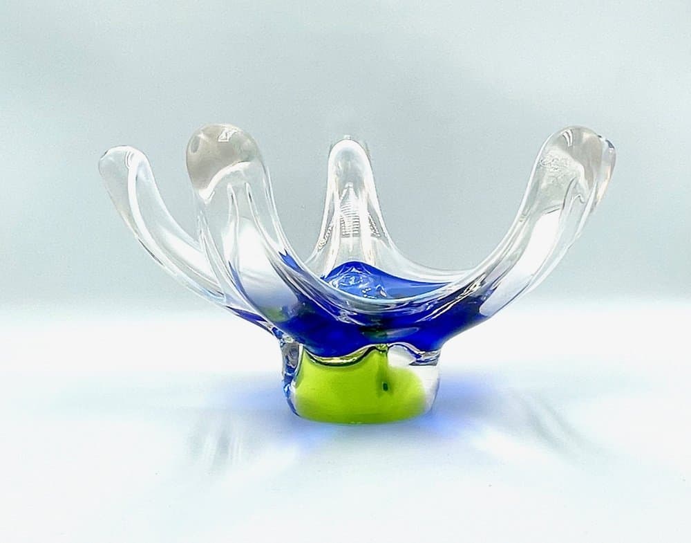 Art glass bowl, multicolor glass, by J. Hospodka, Czech Republic, 1960s. - 157233