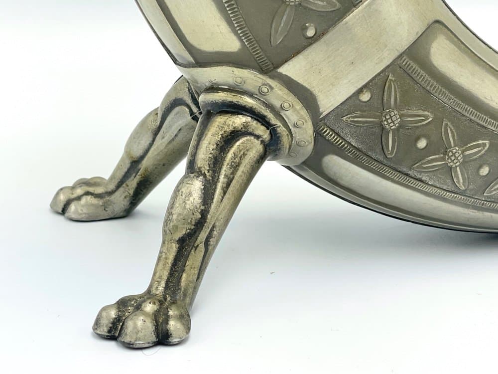 Drinking horn, silver, tin, by A. Holmsen, Norway, 1920s. - 157242