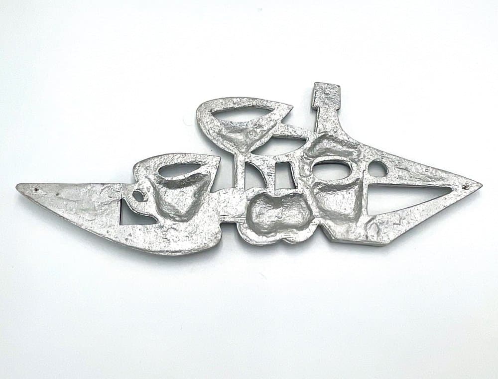 Relief ścienny, srebrny, aluminium, Czechy, lata 50. - 157250