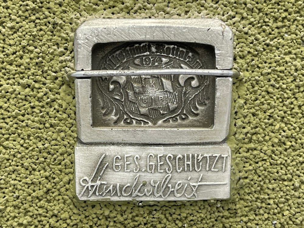 Relief ścienny, Volkskunst Rottal Inn, srebrny, cyna, Niemcy, lata 70. - 157279