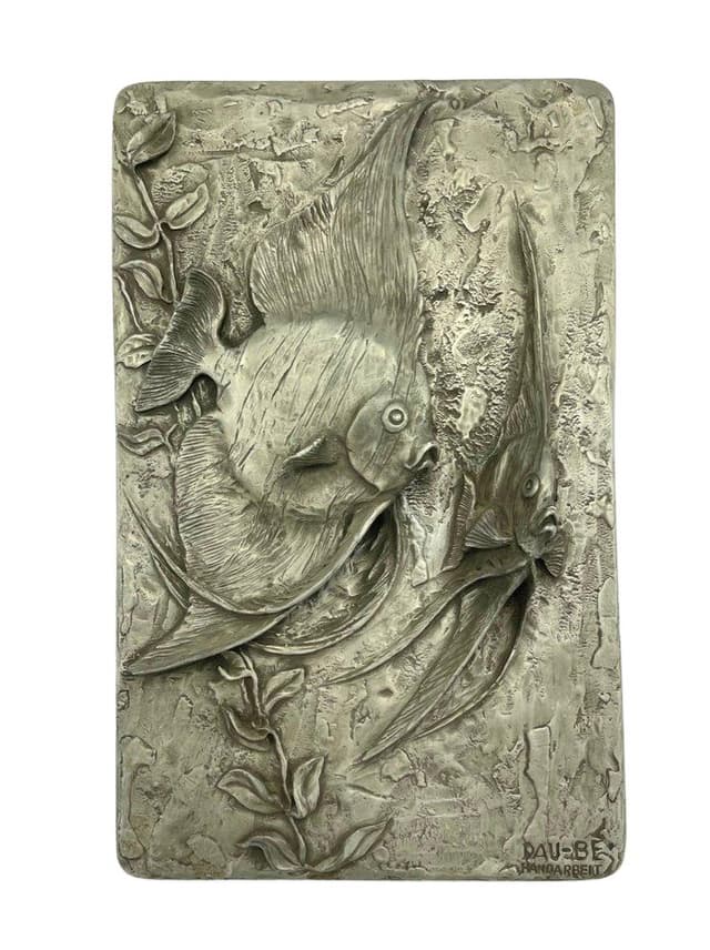 Relief ścienny, Volkskunst Rottal Inn, srebrny, cyna, Niemcy, lata 70. - WYMIARY