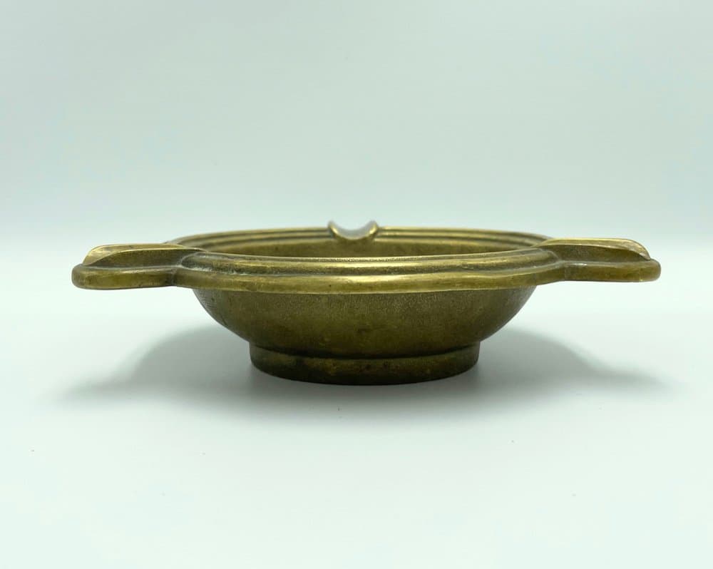 Popielniczka, brąz złoty, proj. J. Pabst, BKB Berliner Bildguss, Niemcy, lata 30. - 157290