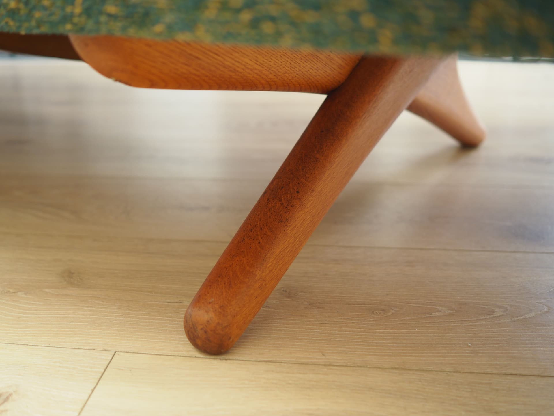 Sofa ML-90, zielony melanż, wełna dąb, proj. I. Wikkelsø, A. Mikael Laursen, Dania, lata 60. - 76404