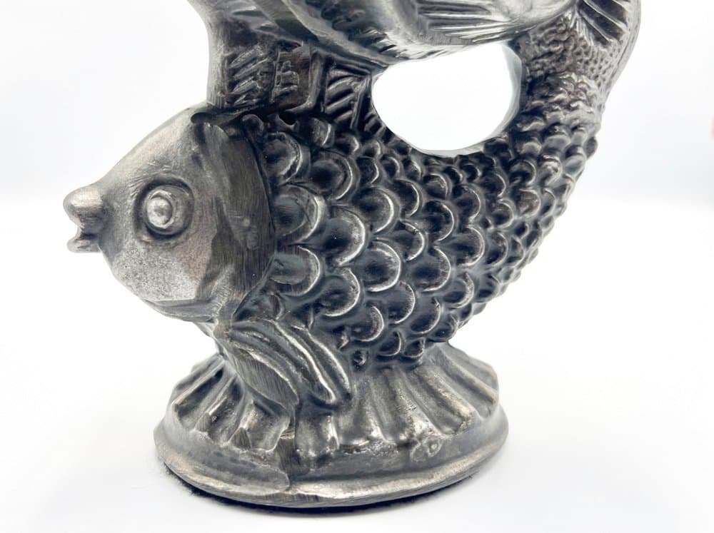 Popielniczka ryba, srebrny, cyna, Niemcy, lata 60. - 157355