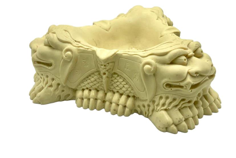 Popielniczka Foo Dog, kość słoniowa, Chiny, lata 60.