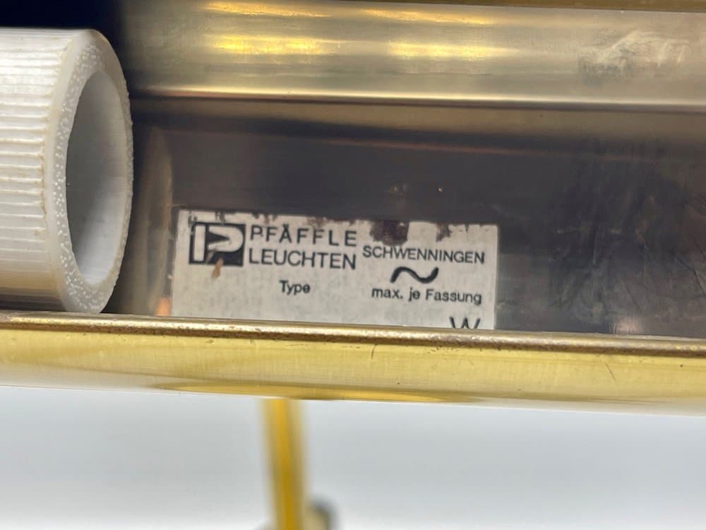 Piano table lamp, golden brass, Germany, 1960s. - 157391