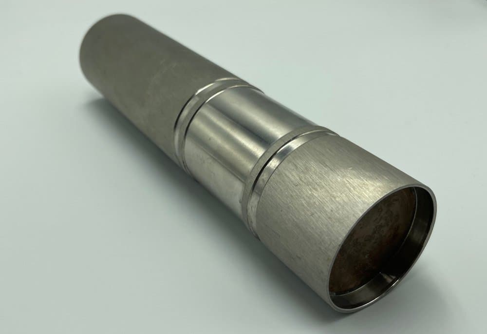 Wazon Cylinder, srebrny, stal, Niemcy, lata 60. - 157406