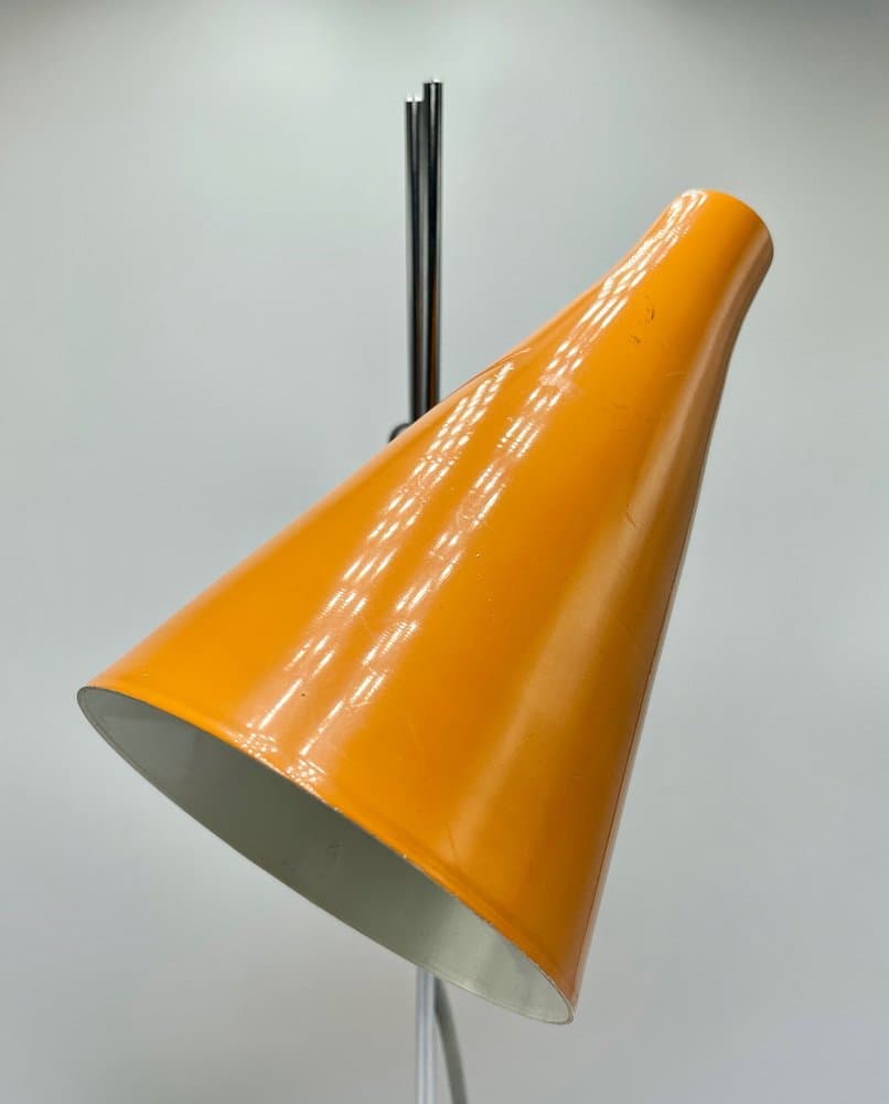 Table lamp, orange steel, by J. Hurka, Czech Republic, 1970s. - 157429