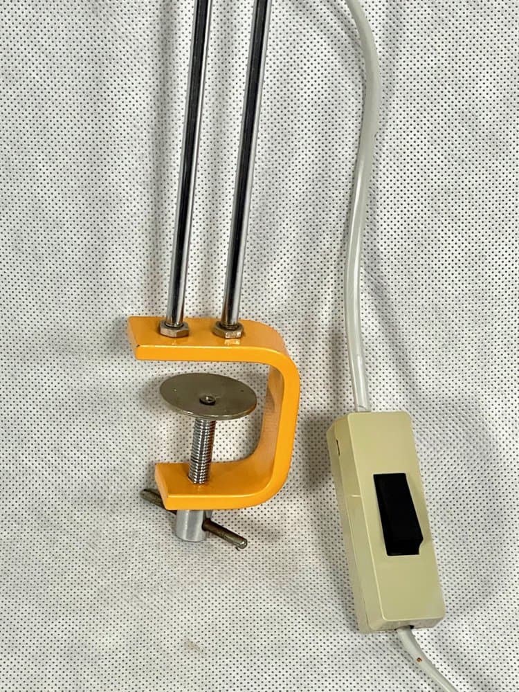 Table lamp adjustable, orange, chrome steel, by S. Indra, Czechoslovakia, 1970s. - 157431