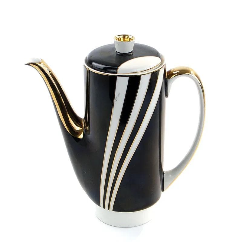 Dzbanek London, porcelana czarny, proj. W. Potacki, Ćmielów, Polska, lata 60. - 9823