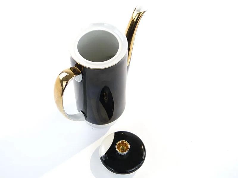 Dzbanek London, porcelana czarny, proj. W. Potacki, Ćmielów, Polska, lata 60. - 9827
