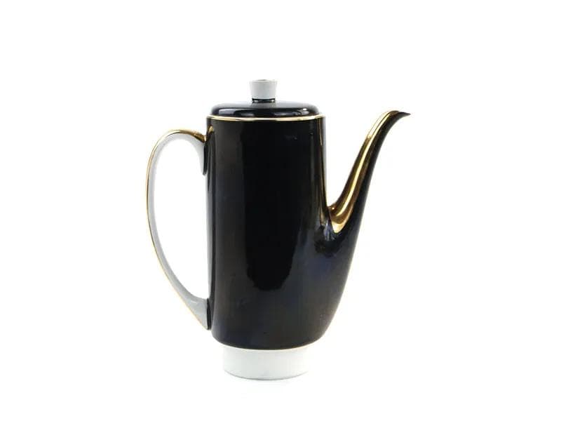 Dzbanek London, porcelana czarny, proj. W. Potacki, Ćmielów, Polska, lata 60. - 9825