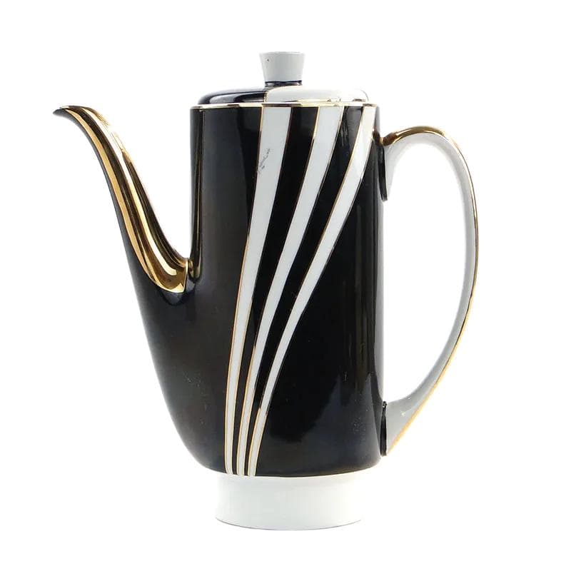 Dzbanek London, porcelana czarny, proj. W. Potacki, Ćmielów, Polska, lata 60.