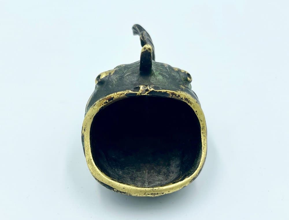 Popielniczka, brąz ciemny, brąz mosiądz, proj. W. Bosse, Austria, lata 60. - 157485