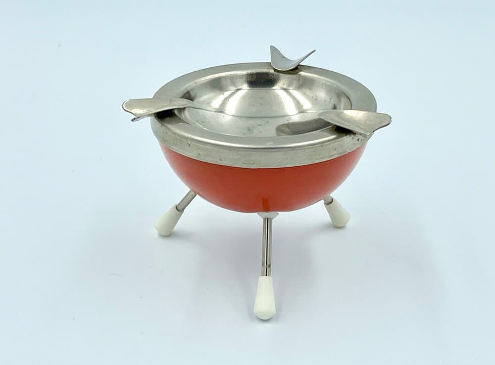 Popielniczka Space Age, pomarańczowy, stal, Polska, lata 70. - 157512