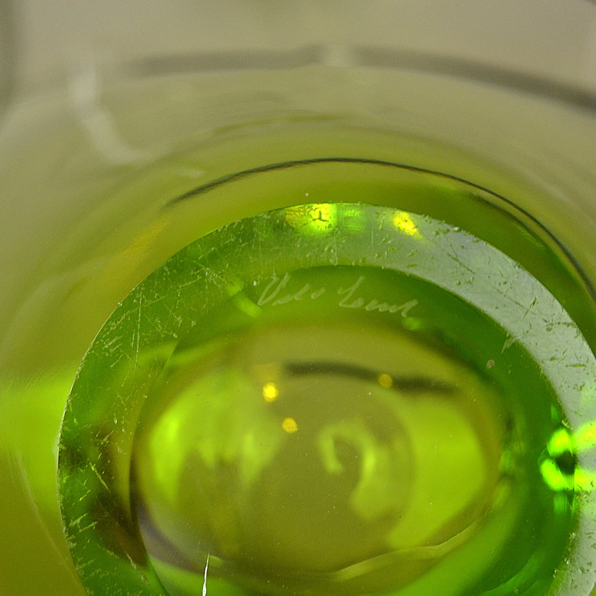 Patera dekoracyjna, turkusowe szkło, Belgia, lata 60. - 1164