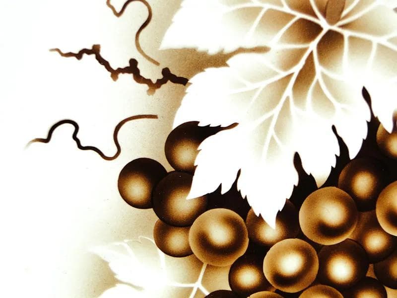 Kremowa secesyjna taca z ceramicznym wkładem, Austria, lata 20. - 9814