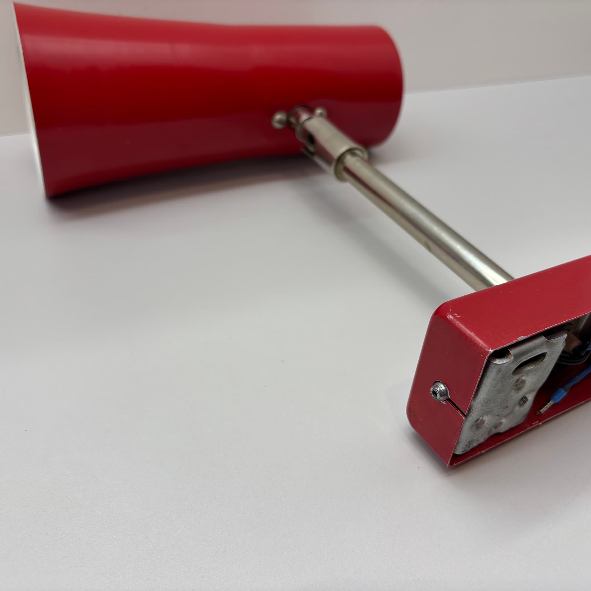 Wall sconce, red, aluminum, Germany, 1970s. - 143426