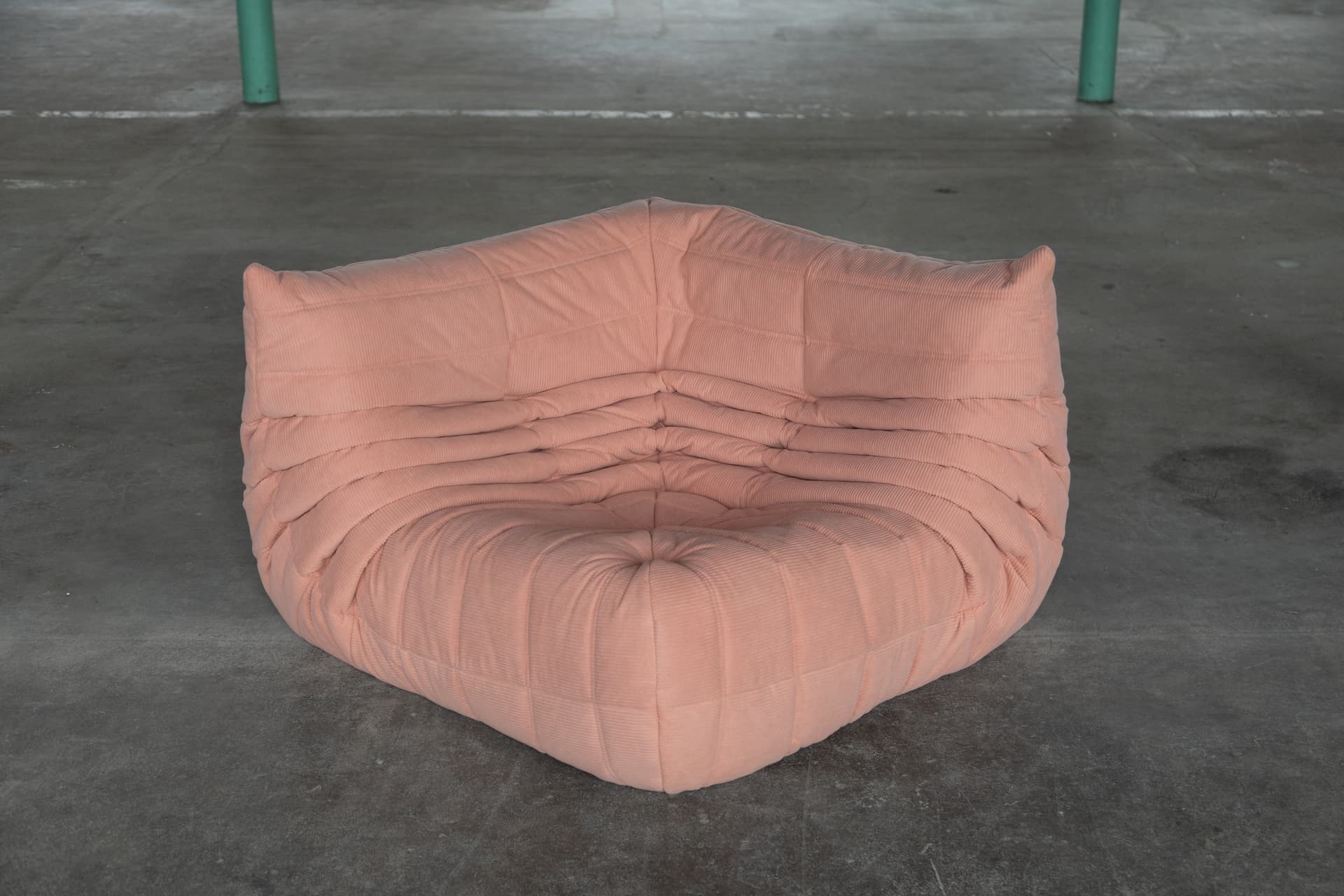 Narożnik Togo, cord różowy - 143947