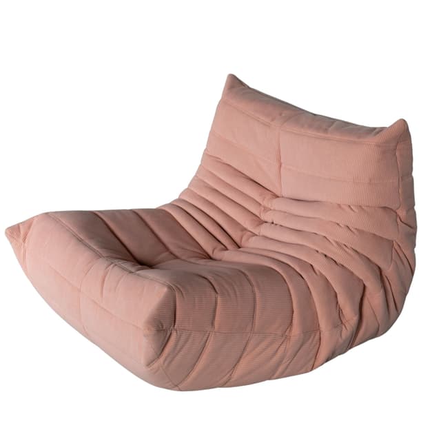 Fotel wypoczynkowy Togo, cord różowy - WYMIARY