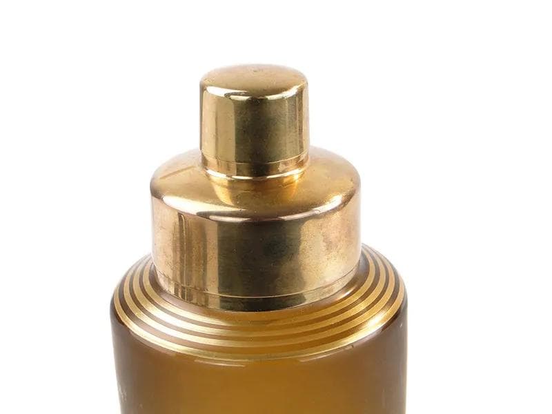 Cocktail shaker and glasses set, topaz glass, Borocrystal Chribska, Czechoslovakia, 1950s - 9993