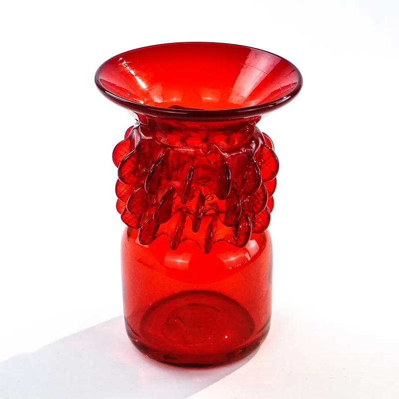 Vase Pan młody, Panna Młoda, red glass, by J. Słuczan-Orkusz, Poland, 1970s - 9981