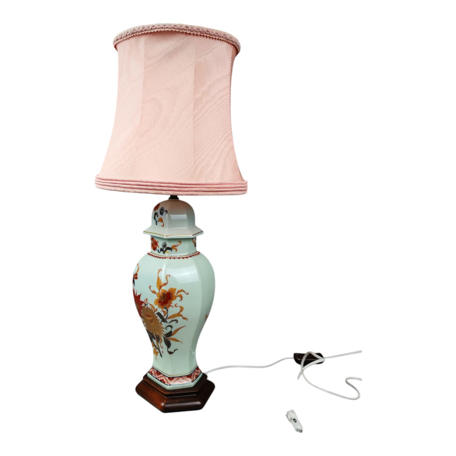 Lampa stołowa, Limoges, multikolor, porcelana, Francja, lata 80. - 144208