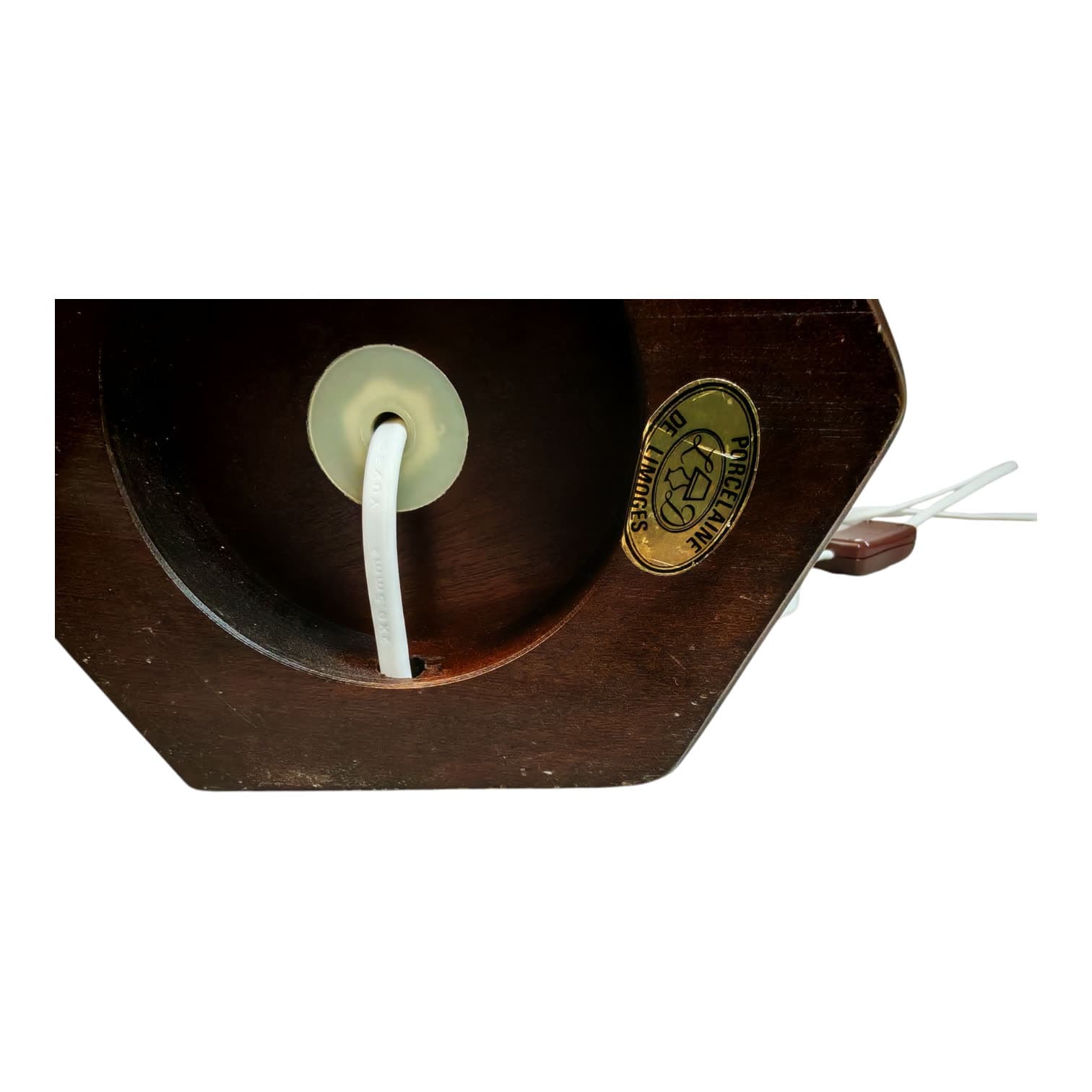 Lampa stołowa, Limoges, multikolor, porcelana, Francja, lata 80. - 144212