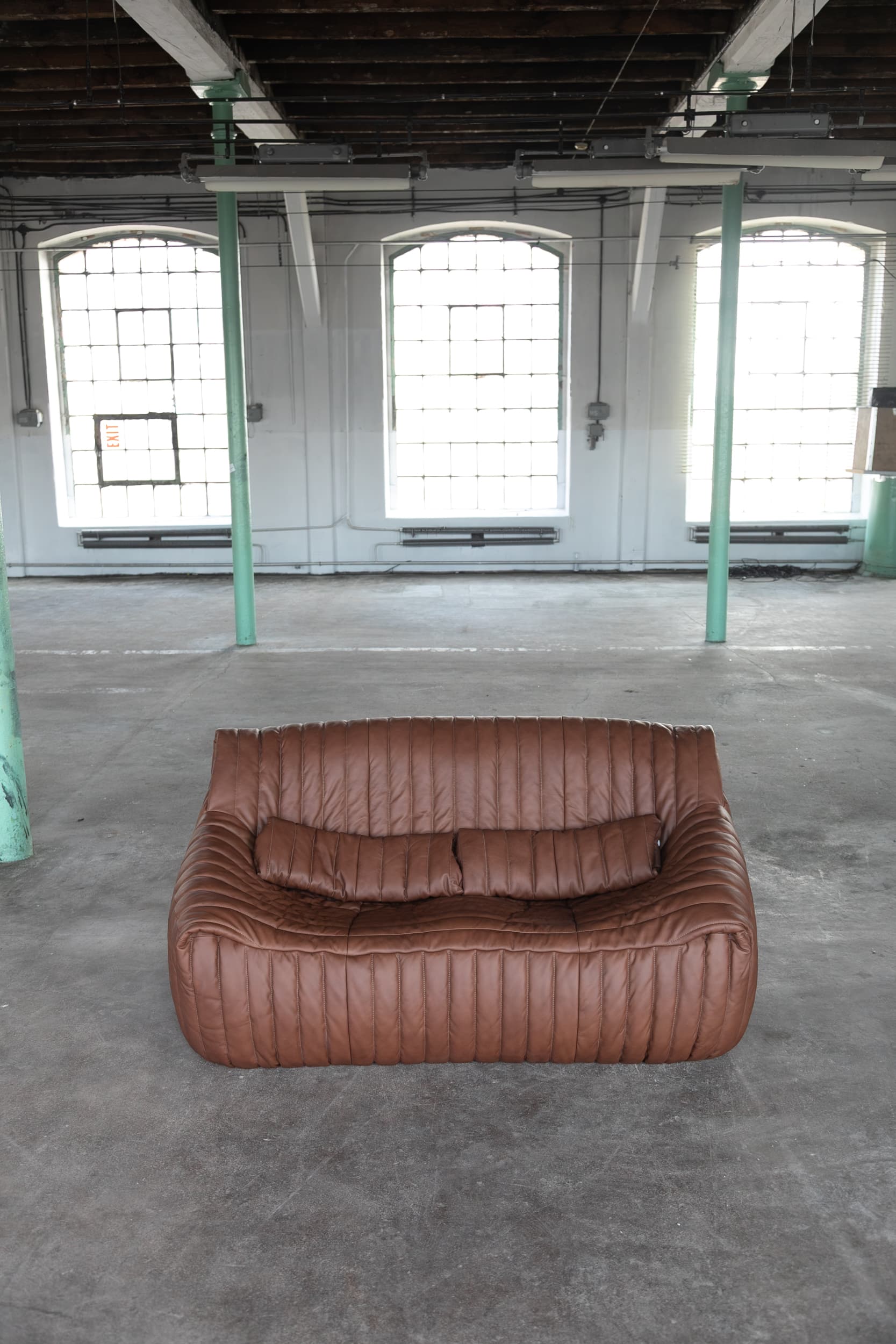 Dwuosobowa sofa Sandra, brązowa, proj. A. Hiéronimus, Ligne Roset, lata 70. - 144240