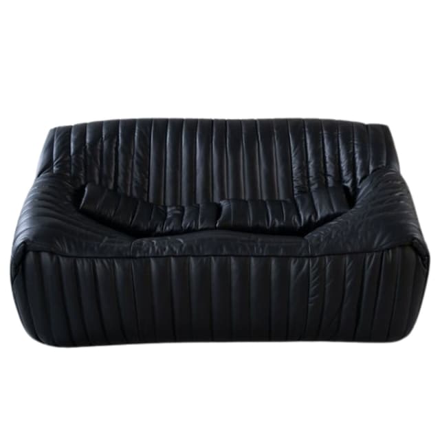 Dwuosobowa sofa Sandra, brązowa, proj. A. Hiéronimus, Ligne Roset, lata 70. - WYMIARY