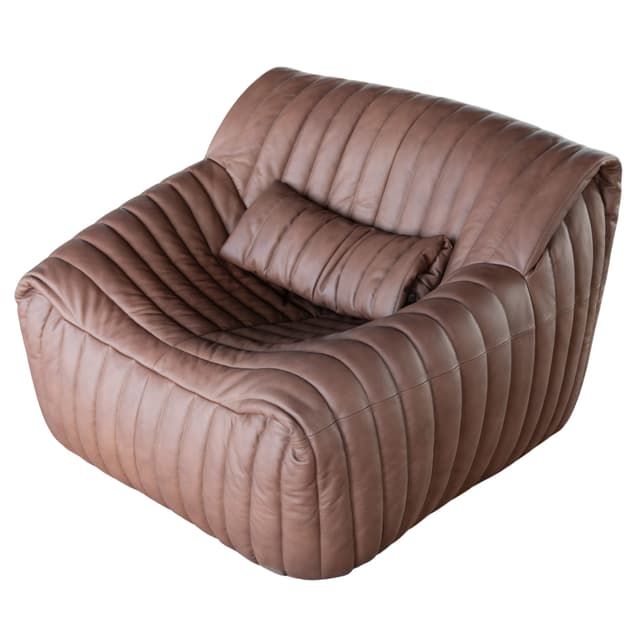 Fotel Sandra, brązowy, proj. A. Hiéronimus, Ligne Roset, lata 70. - WYMIARY