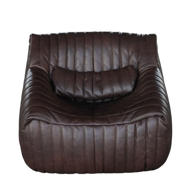 Fotel Sandra, ciemnobrązowy, proj. A. Hiéronimus, Ligne Roset, lata 70. - WYMIARY