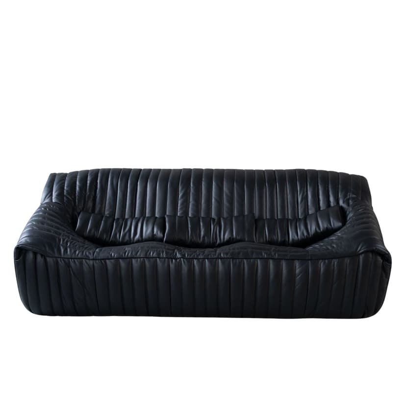 Dwuosobowa sofa Sandra, czarna, proj. A. Hiéronimus, Ligne Roset, lata 70.